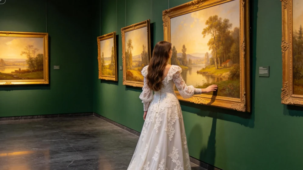 How do I create a QR code guide for a gallery exhibition?