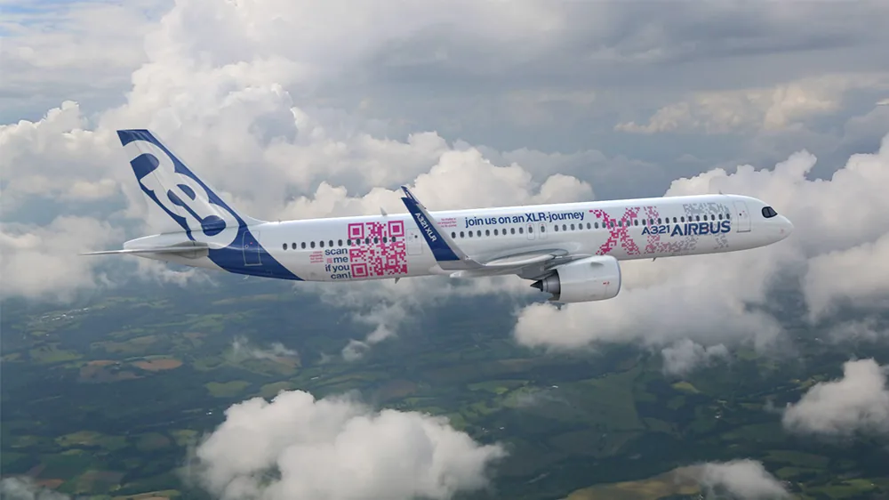 Airbus飞机上的创意网址二维码!
